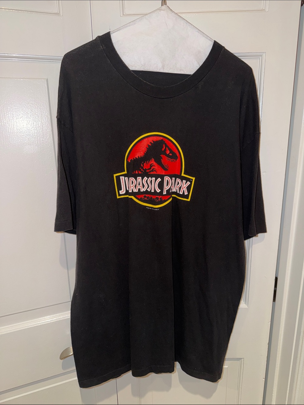 Jurassic Park Black Graphic Tee - Vintage Movie Logo